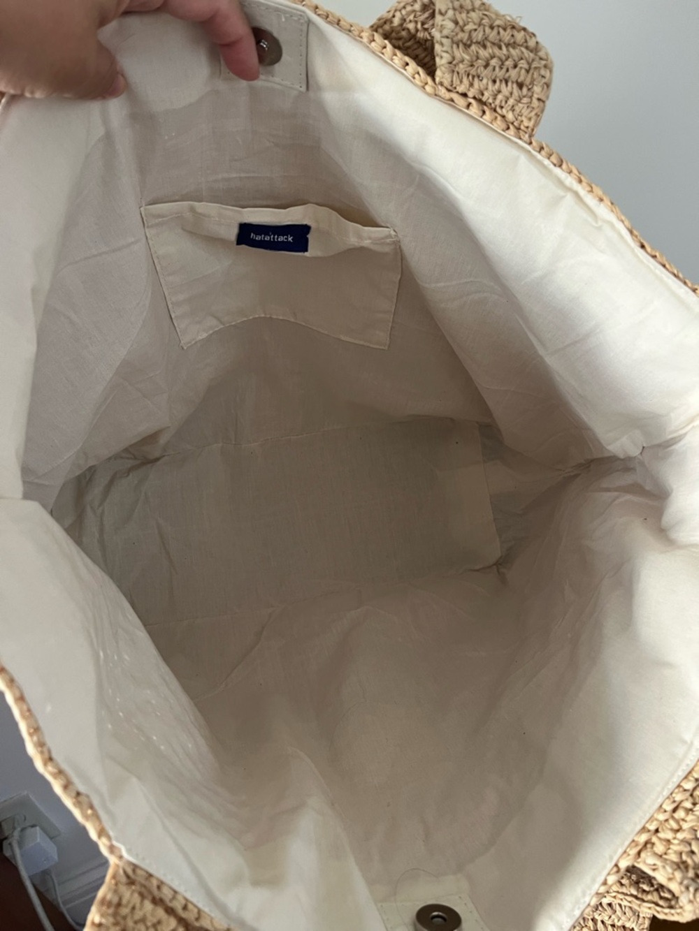 Hat Attack Natural Straw Tote in Beige from Southern Tide - Picture 4 of 6